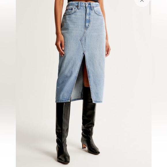 NWT Abercrombie Midi Denim Skirt - Picture 3 of 3